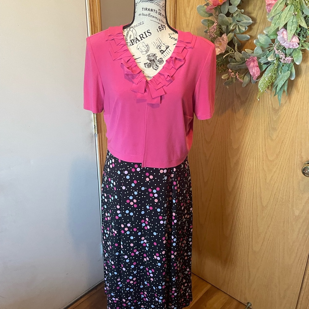 Dress barn shortsleeved dress with half jacket size 10